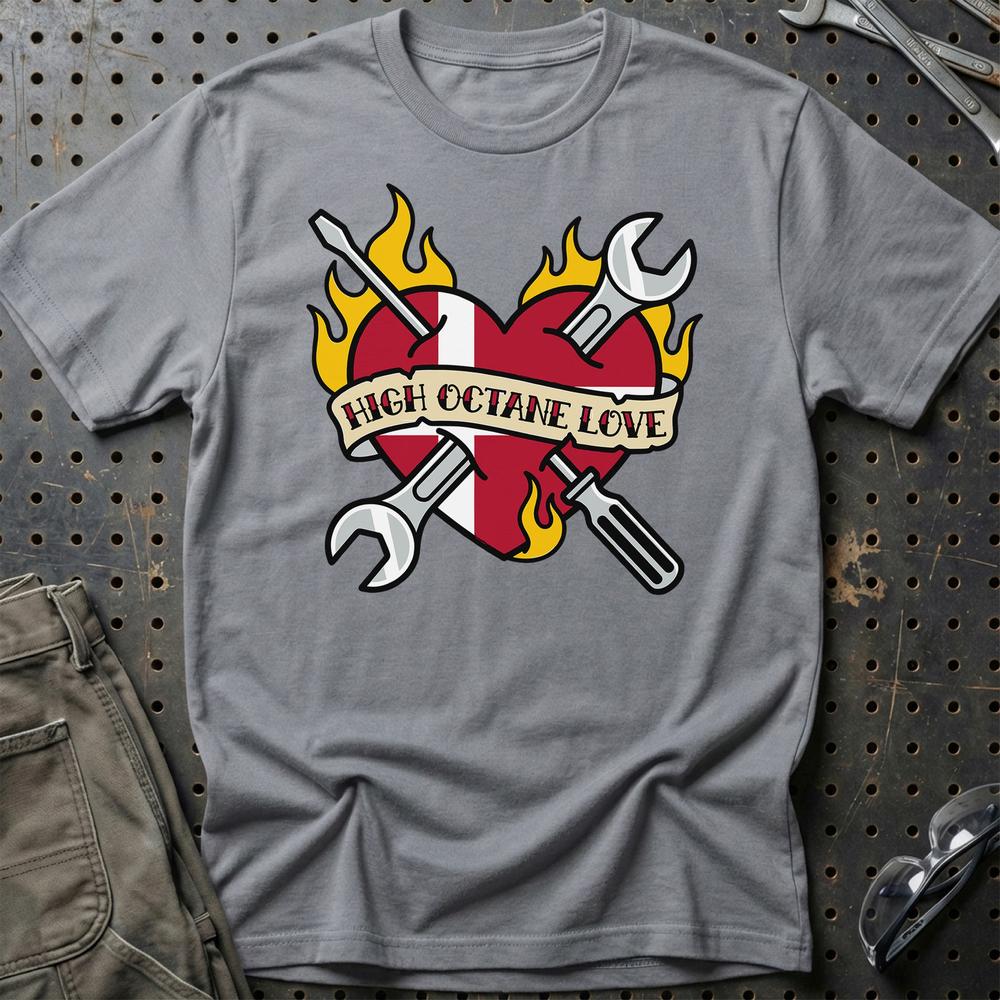 High Octane Love T-Shirt-Beklædning-Garage Culture-Grå Sport-S-Garage Culture Shop- garage - man cave - merchandise