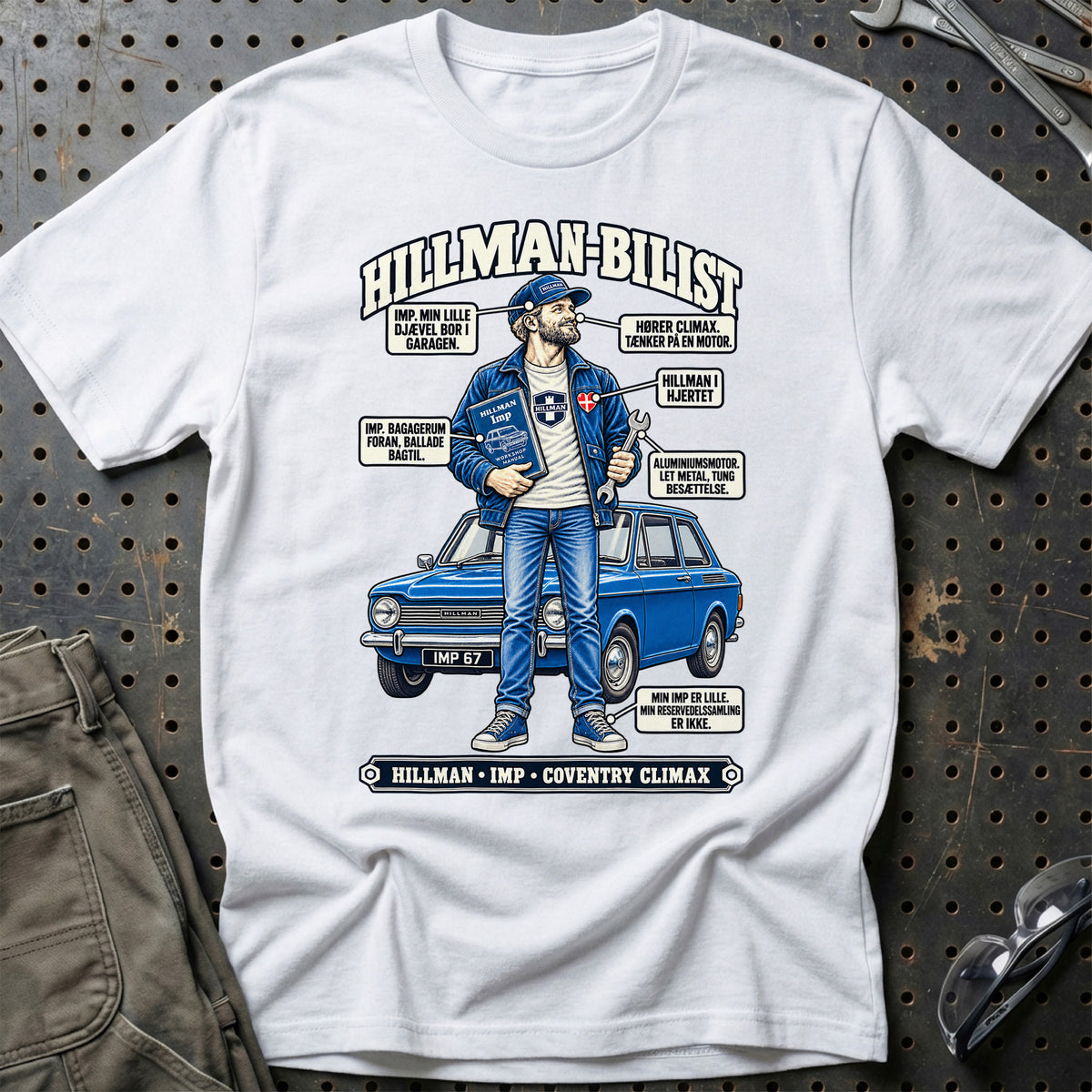 
Hillman-Bilist T-Shirt – Hvid