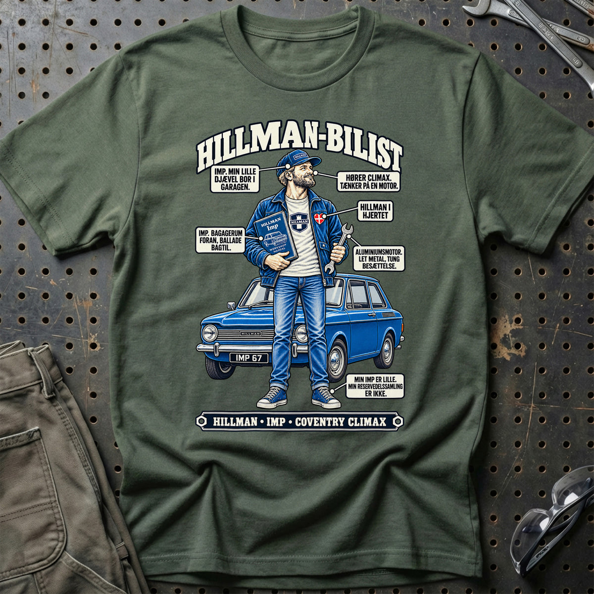 
Hillman-Bilist T-Shirt – Grøn Militær
