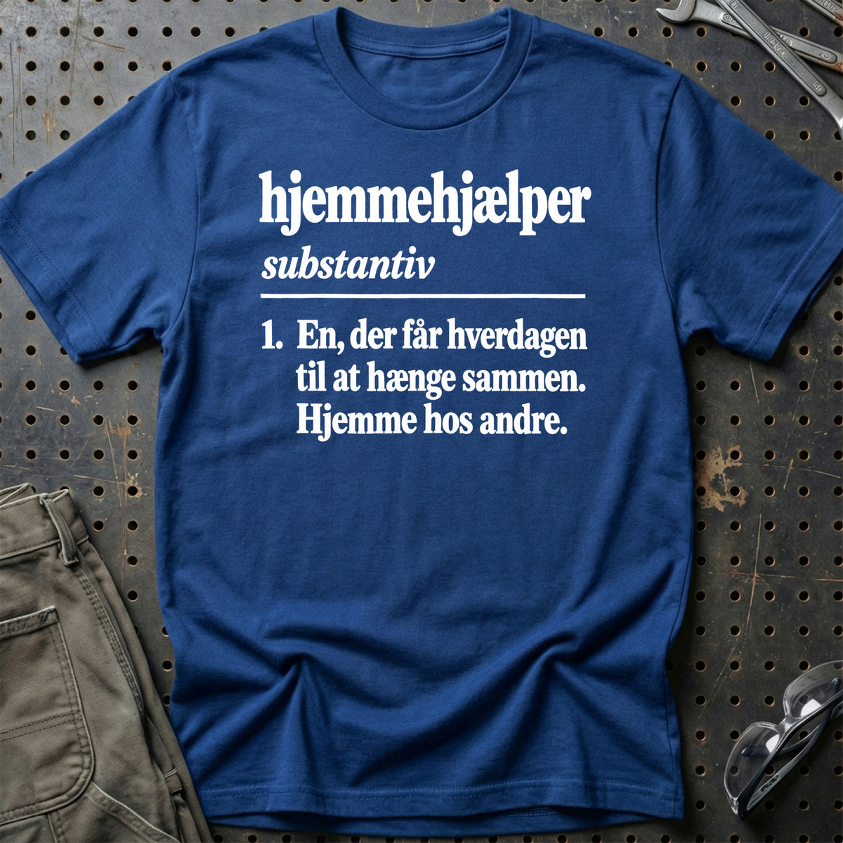 
Hjemmehjælper – Definition T-Shirt – Blå Royal