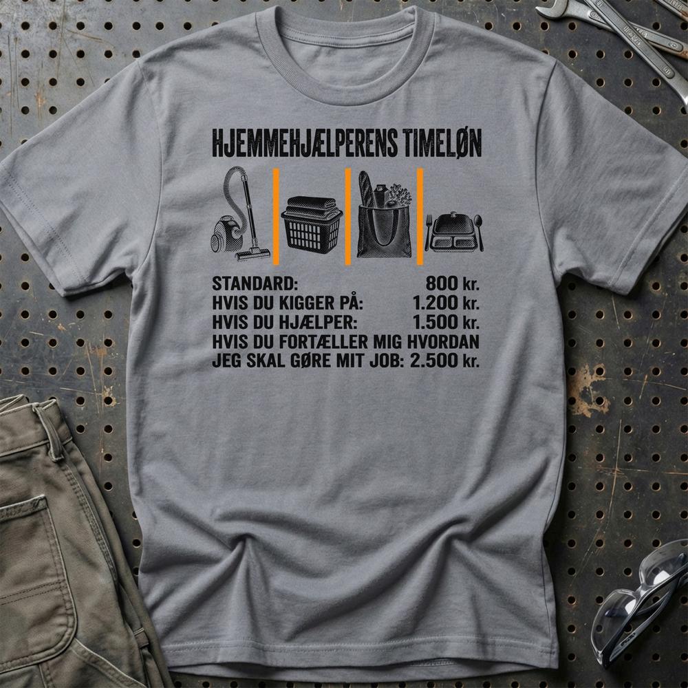 
Produktbillede af Hjemmehjælperens Timeløn T-Shirt