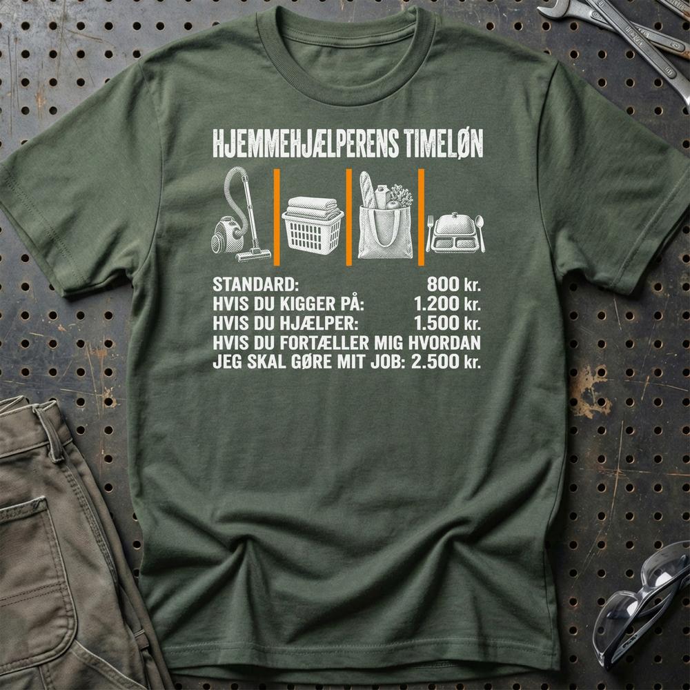 
Produktbillede af Hjemmehjælperens Timeløn T-Shirt
