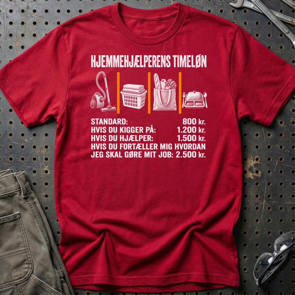 
Produktbillede af Hjemmehjælperens Timeløn T-Shirt