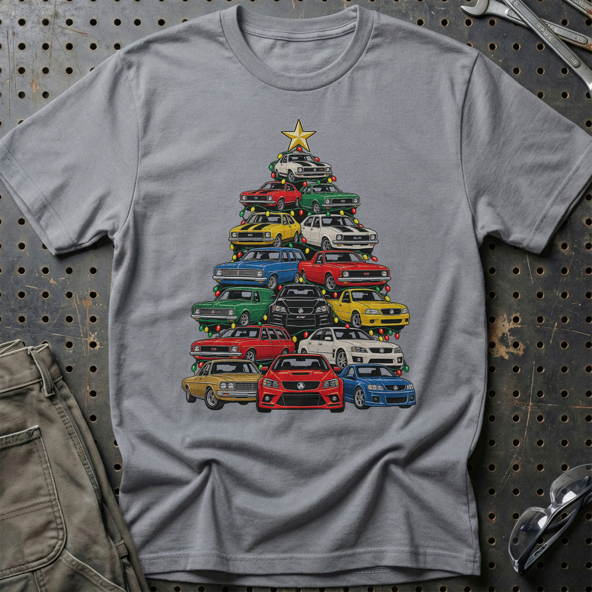 Holden Juletræ T-Shirt-Beklædning-Holden-Grå Sport-S-Garage Culture Shop- garage - man cave - merchandise