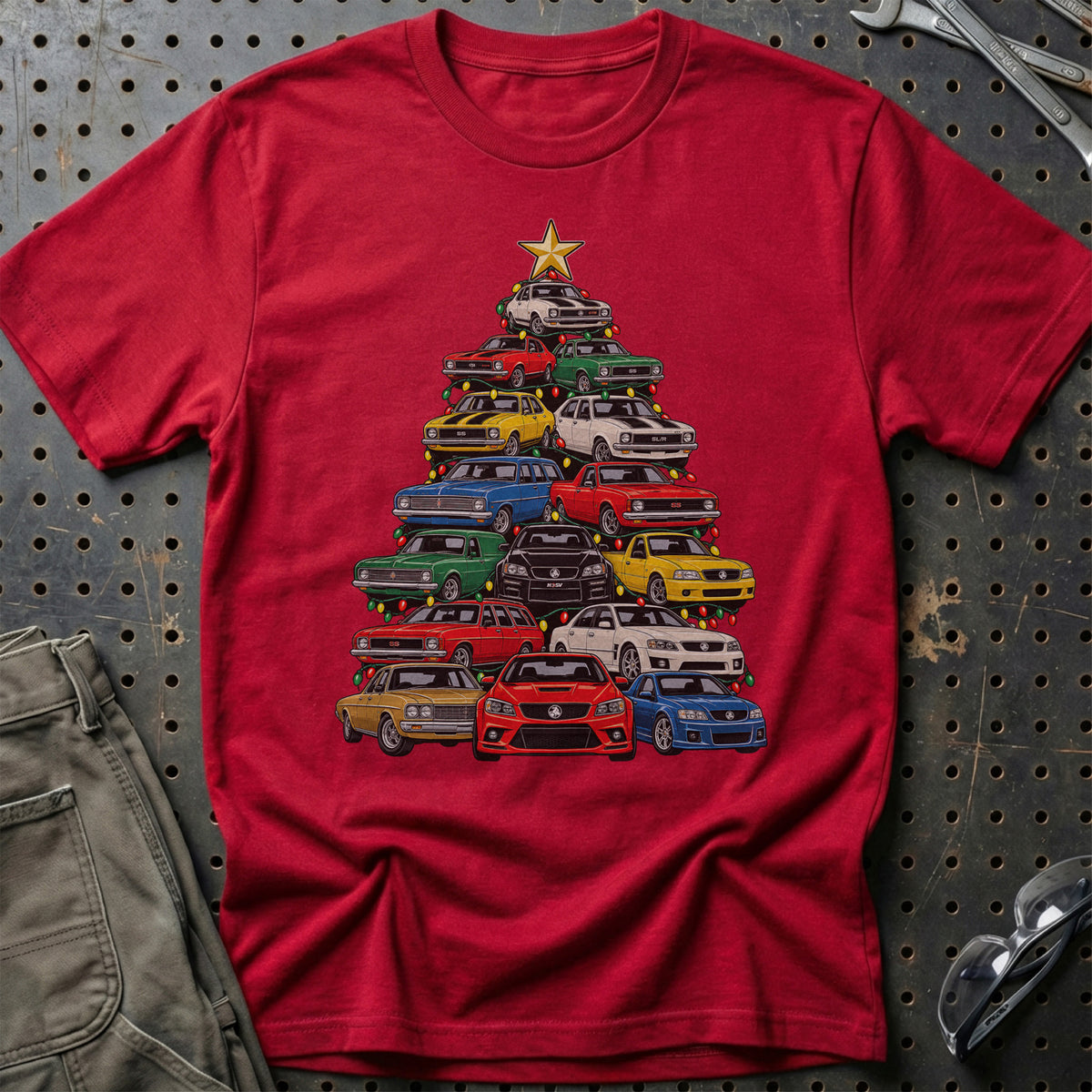 Holden Juletræ T-Shirt-Beklædning-Holden-Rød-S-Garage Culture Shop- garage - man cave - merchandise
