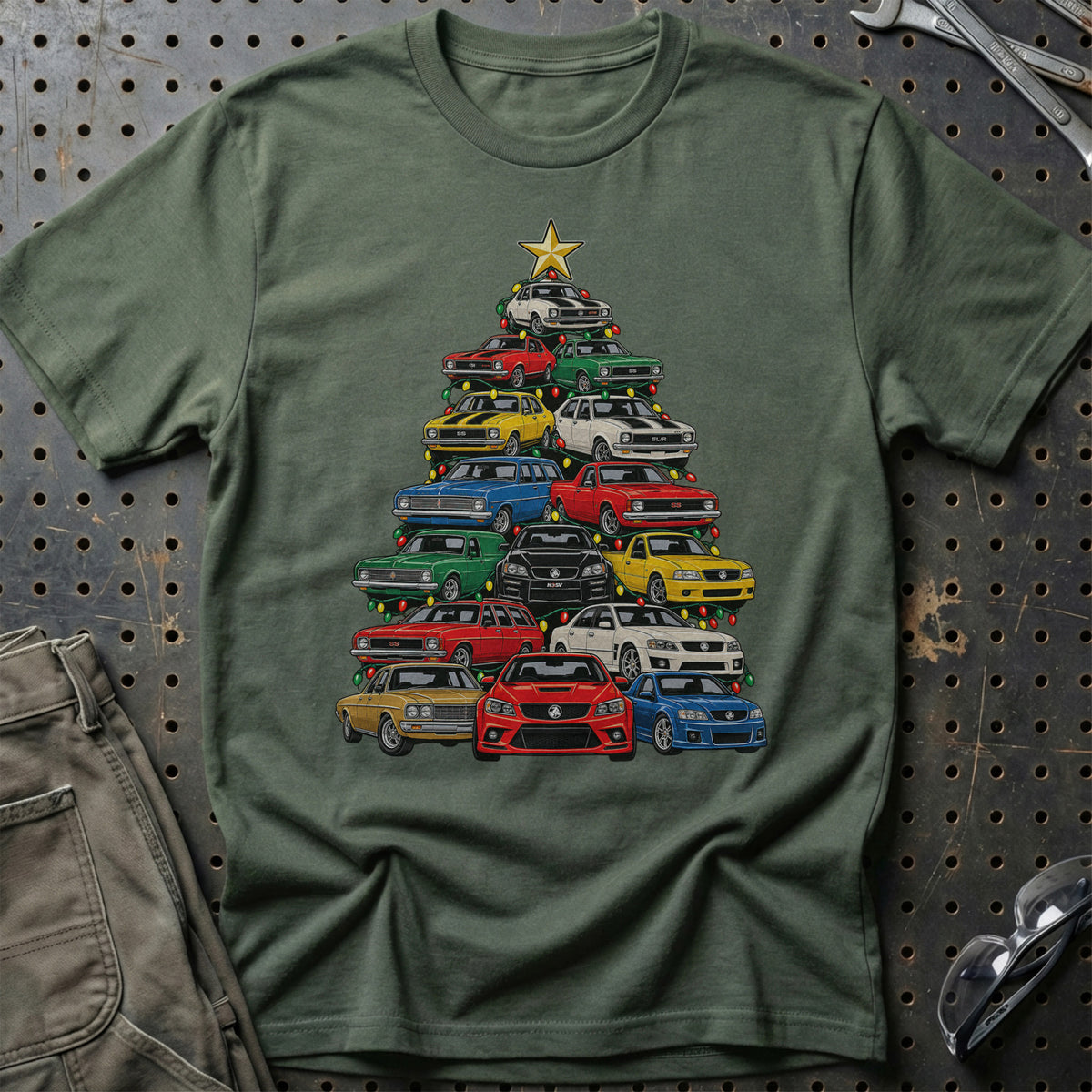 Holden Juletræ T-Shirt-Beklædning-Holden-Grøn Militær-S-Garage Culture Shop- garage - man cave - merchandise