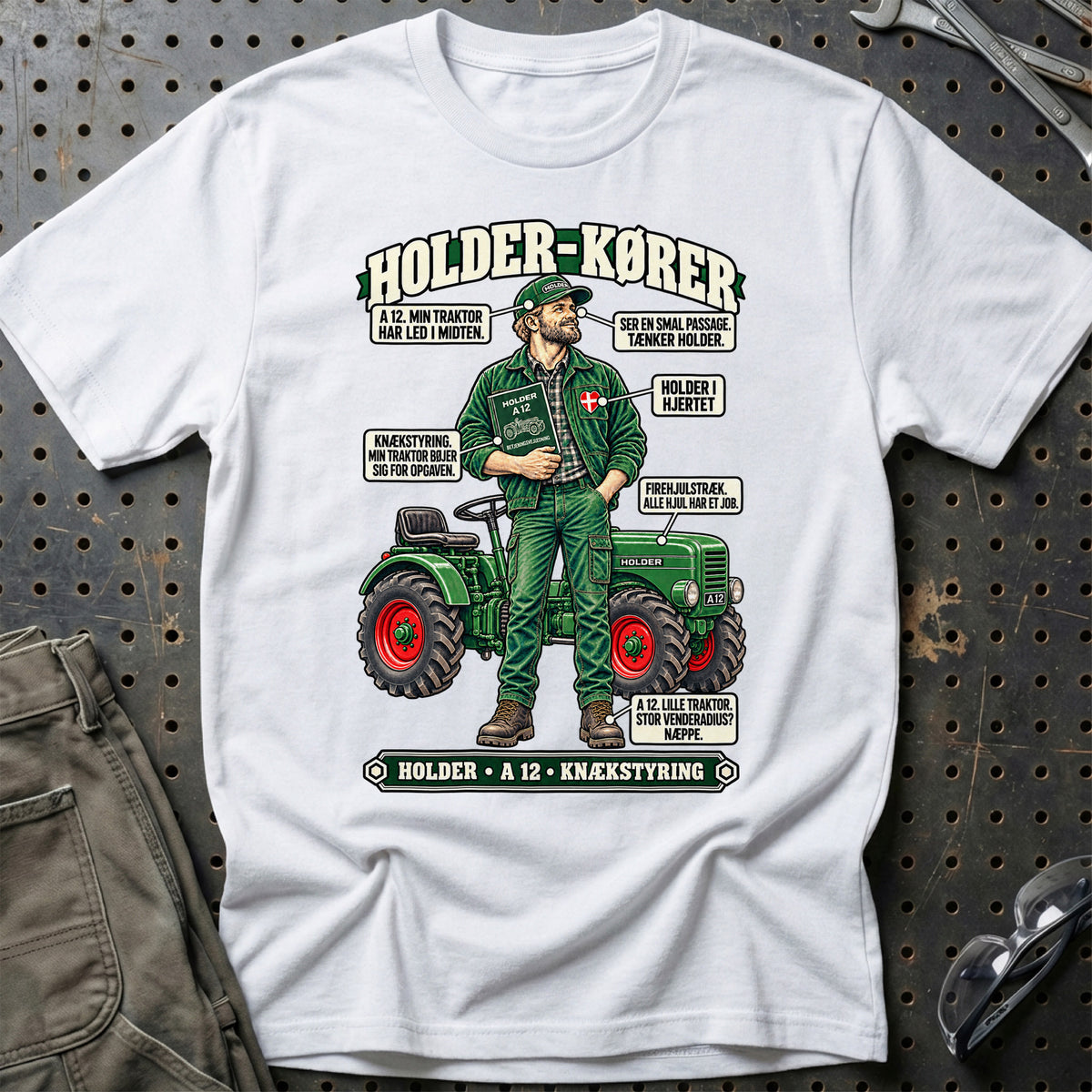 
Holder-Kører T-Shirt – Hvid