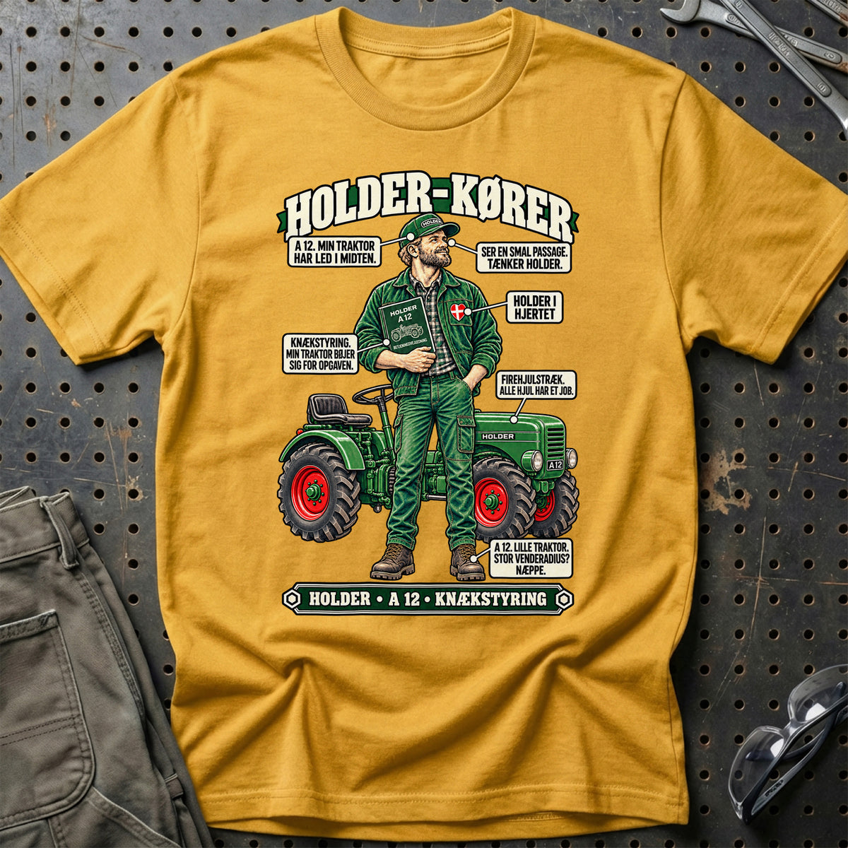 
Holder-Kører T-Shirt – Guld