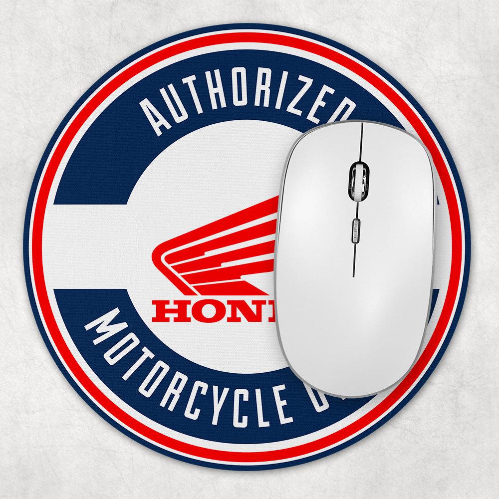 Honda Authorized Motorcycle Owner, Runde Skilte , Musemåtte Rundt , Kop Underlag, Underlagssæt-Runde Skilte-Honda-Garage Culture Shop- garage - man cave - merchandise