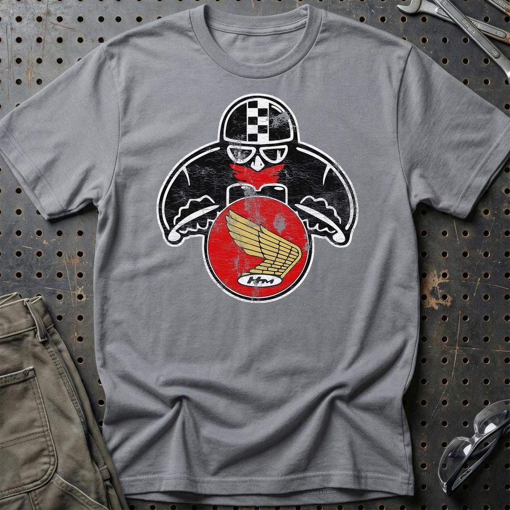 Honda Biker Vintage Style T-Shirt-Beklædning-Honda-Grå Sport-S-Garage Culture Shop- garage - man cave - merchandise