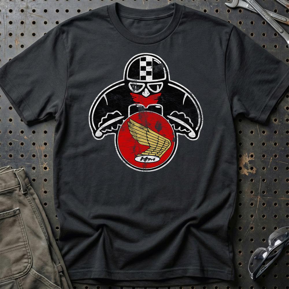 Honda Biker Vintage Style T-Shirt-Beklædning-Honda-Sort-S-Garage Culture Shop- garage - man cave - merchandise