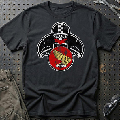 Honda Biker Vintage Style Unisex T-Shirt , Bomuld-Beklædning-Honda-Sort-S-Garage Culture Shop- garage - man cave - merchandise