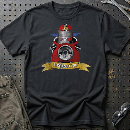 Honda Biker Vintage Style Unisex T-Shirt , Bomuld-Beklædning-Honda-Sort-S-Garage Culture Shop- garage - man cave - merchandise