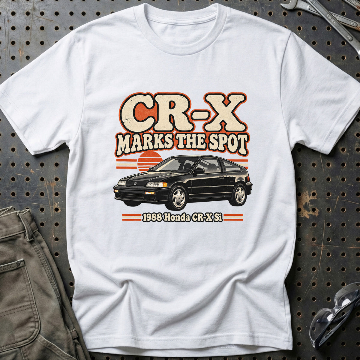 
Honda CR-X Si 1988 – CR-X Marks the Spot T-Shirt – Hvid