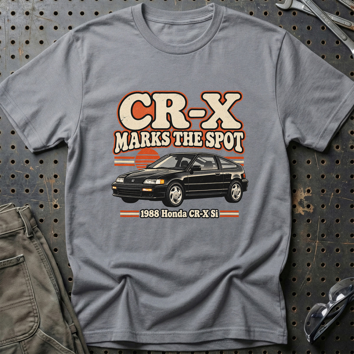 
Honda CR-X Si 1988 – CR-X Marks the Spot T-Shirt – Grå Sport