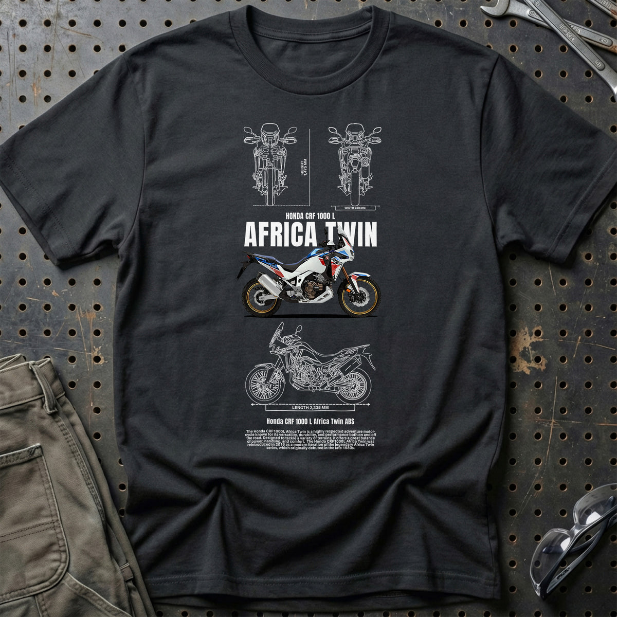 
Honda CRF 1000 L Africa Twin ABS Unisex T-Shirt – Sort – print foran