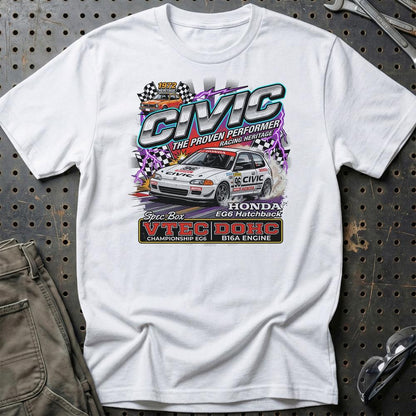 Honda Civic Hatchback - Unisex T-Shirt-Beklædning-Honda-Hvid-S-Garage Culture Shop- garage - man cave - merchandise