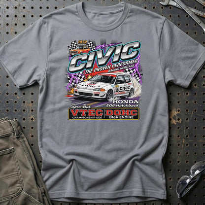 Honda Civic Hatchback - Unisex T-Shirt-Beklædning-Honda-Grå Sport-S-Garage Culture Shop- garage - man cave - merchandise