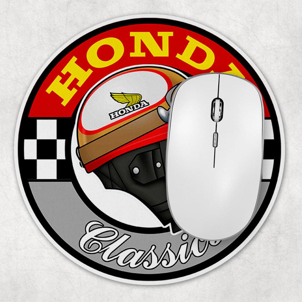 Honda Classics Runde Skilte , Musemåtte Rundt , Kop Underlag, Underlagssæt-Runde Skilte-Honda-Garage Culture Shop- garage - man cave - merchandise