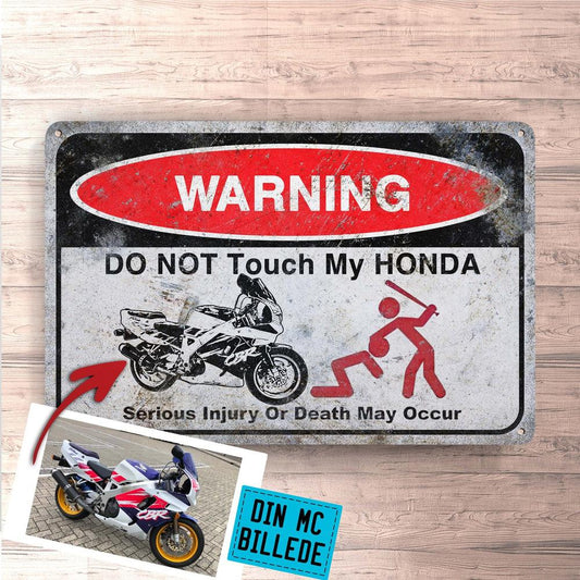 Honda Do Not Touch My Honda Skilte, Musemåtte, Dørmåtte , Plakat-Skilte-Honda-Garage Culture Shop- garage - man cave - merchandise