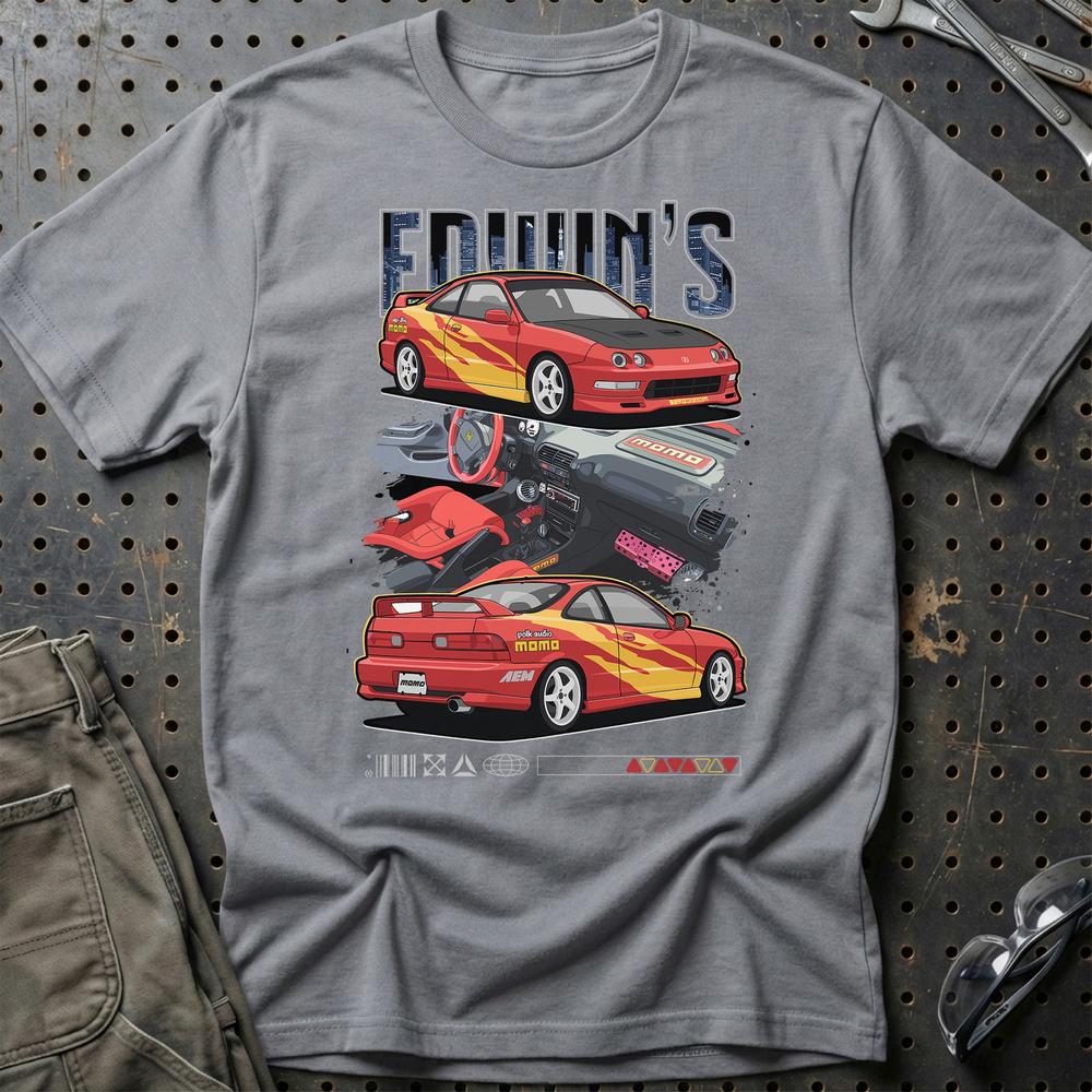 Honda Integra Fast And Furios Cars - Unisex T-Shirt-Beklædning-Honda-Grå Sport-S-Garage Culture Shop- garage - man cave - merchandise