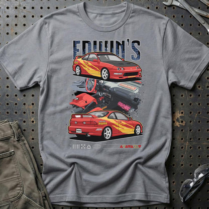 Honda Integra Fast And Furios Cars - Unisex T-Shirt-Beklædning-Honda-Grå Sport-S-Garage Culture Shop- garage - man cave - merchandise