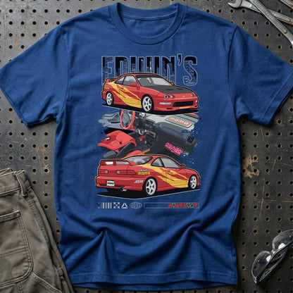 Honda Integra Fast And Furios Cars - Unisex T-Shirt-Beklædning-Honda-Blå Royal-S-Garage Culture Shop- garage - man cave - merchandise