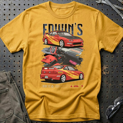 Honda Integra Fast And Furios Cars - Unisex T-Shirt-Beklædning-Honda-Guld-S-Garage Culture Shop- garage - man cave - merchandise