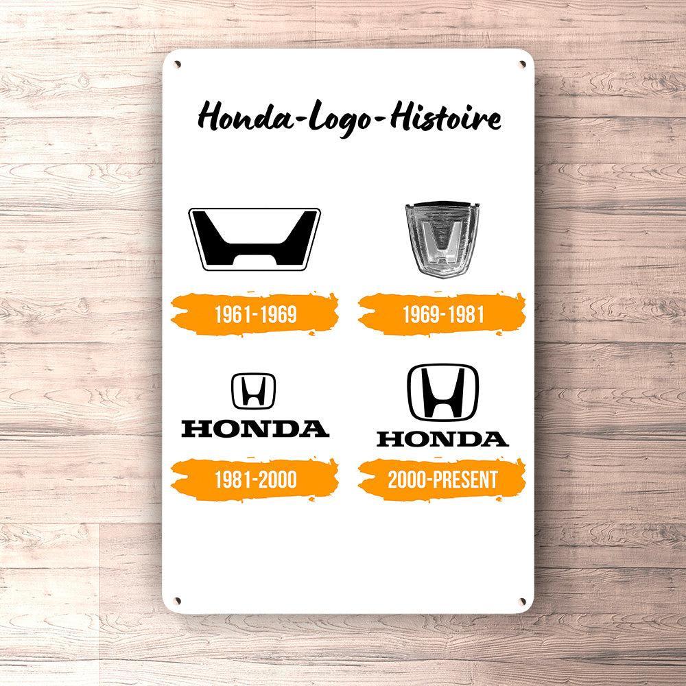 Honda Logo Histoire Skilte, Musemåtte, Dørmåtte-Skilte-Honda-Garage Culture Shop- garage - man cave - merchandise