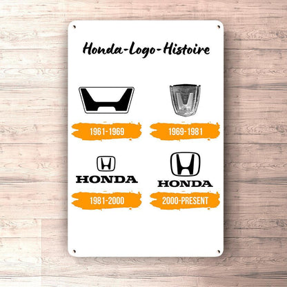 Honda Logo Histoire Skilte, Musemåtte, Dørmåtte-Skilte-Honda-Garage Culture Shop- garage - man cave - merchandise