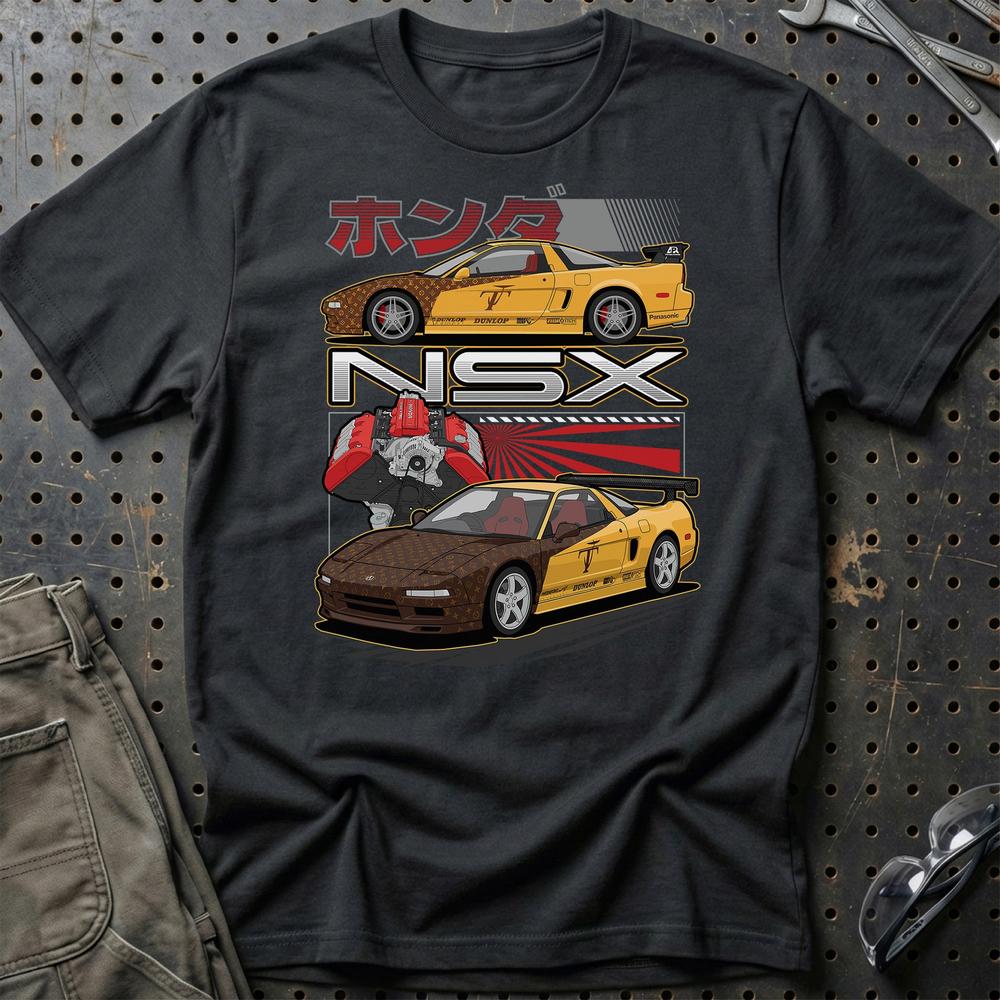 Honda NSX Fast And Furios Cars T-Shirt-Beklædning-Honda-Sort-S-Garage Culture Shop- garage - man cave - merchandise