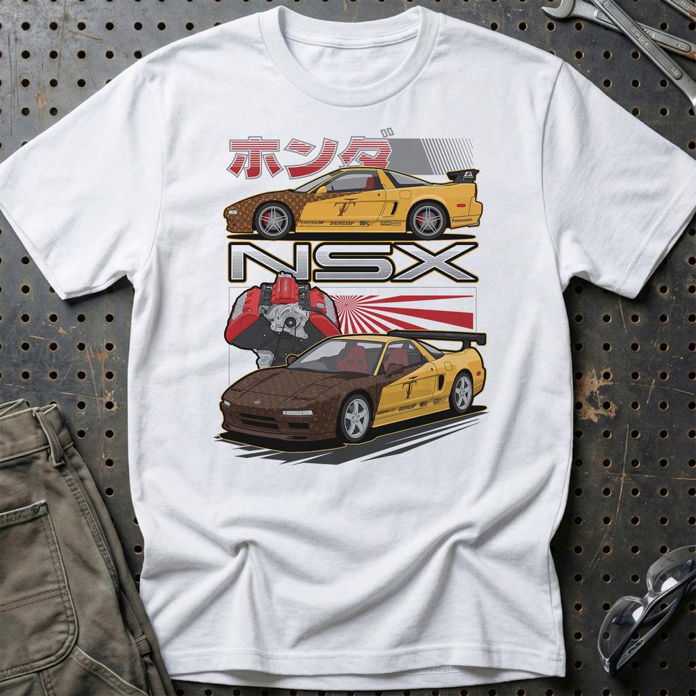 Honda NSX Fast And Furios Cars - Unisex T-Shirt-Beklædning-Honda-Hvid-S-Garage Culture Shop- garage - man cave - merchandise