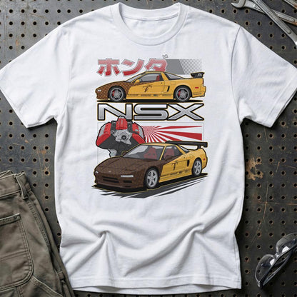 Honda NSX Fast And Furios Cars - Unisex T-Shirt-Beklædning-Honda-Hvid-S-Garage Culture Shop- garage - man cave - merchandise