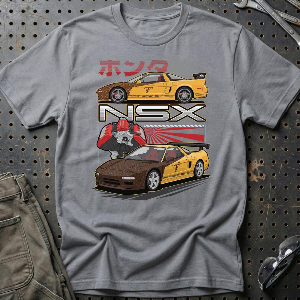 Honda NSX Fast And Furios Cars - Unisex T-Shirt-Beklædning-Honda-Grå Sport-S-Garage Culture Shop- garage - man cave - merchandise