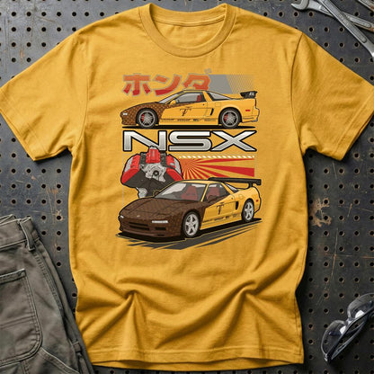 Honda NSX Fast And Furios Cars - Unisex T-Shirt-Beklædning-Honda-Guld-S-Garage Culture Shop- garage - man cave - merchandise