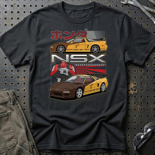 Honda NSX Fast And Furios Cars - Unisex T-Shirt-Beklædning-Honda-Sort-S-Garage Culture Shop- garage - man cave - merchandise