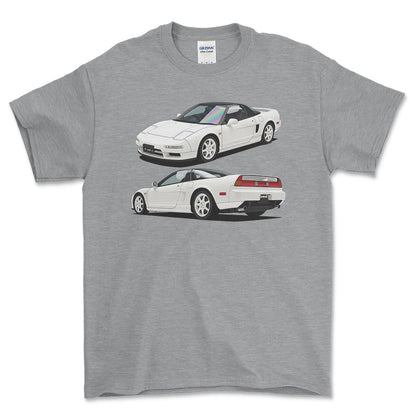 Honda NSX-R 1995 - Unisex T-Shirt-Beklædning-Honda-Grå Sport-S-Forside-Garage Culture Shop- garage - man cave - merchandise
