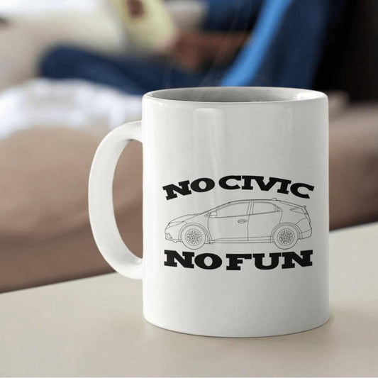 Honda No Civic No Fun Keramisk Krus-Krus-Honda-Garage Culture Shop- garage - man cave - merchandise