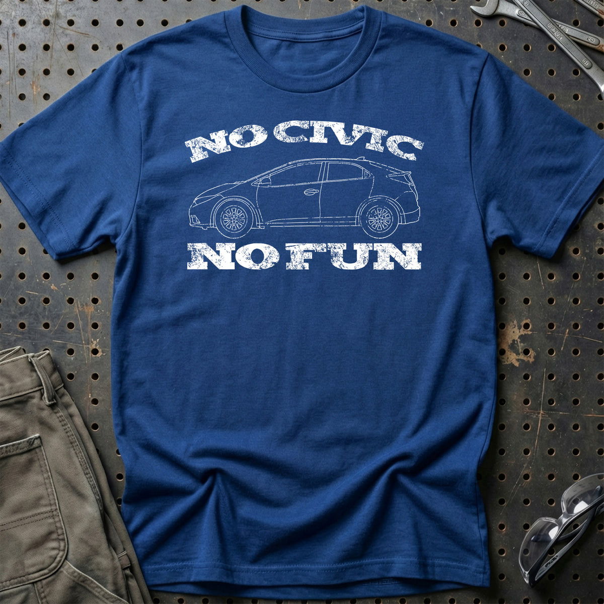 
Honda No Civic No Fun T-Shirt – Blå Royal