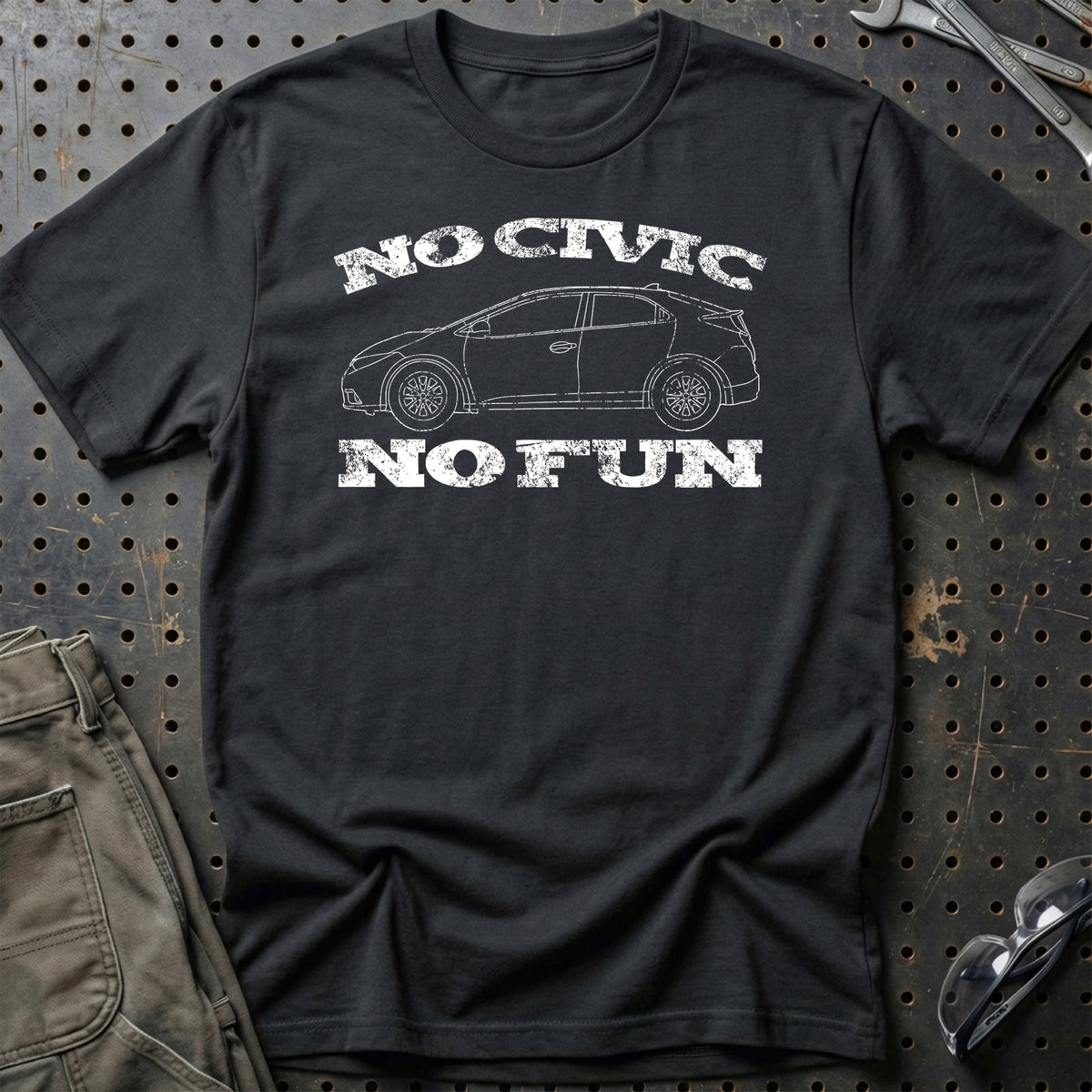 
Honda No Civic No Fun T-Shirt – Sort