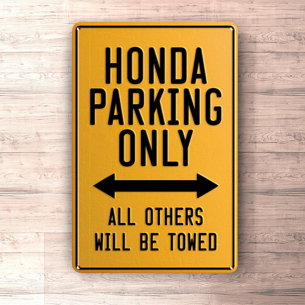 Honda Parking Only Skilte, Musemåtte, Dørmåtte , Plakat-Parking skilte-Honda-Garage Culture Shop- garage - man cave - merchandise