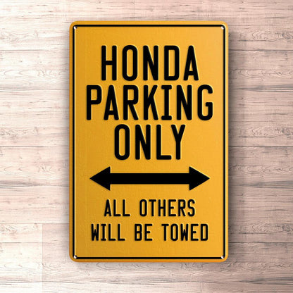Honda Parking Only Skilte, Musemåtte, Dørmåtte , Plakat-Parking skilte-Honda-Garage Culture Shop- garage - man cave - merchandise