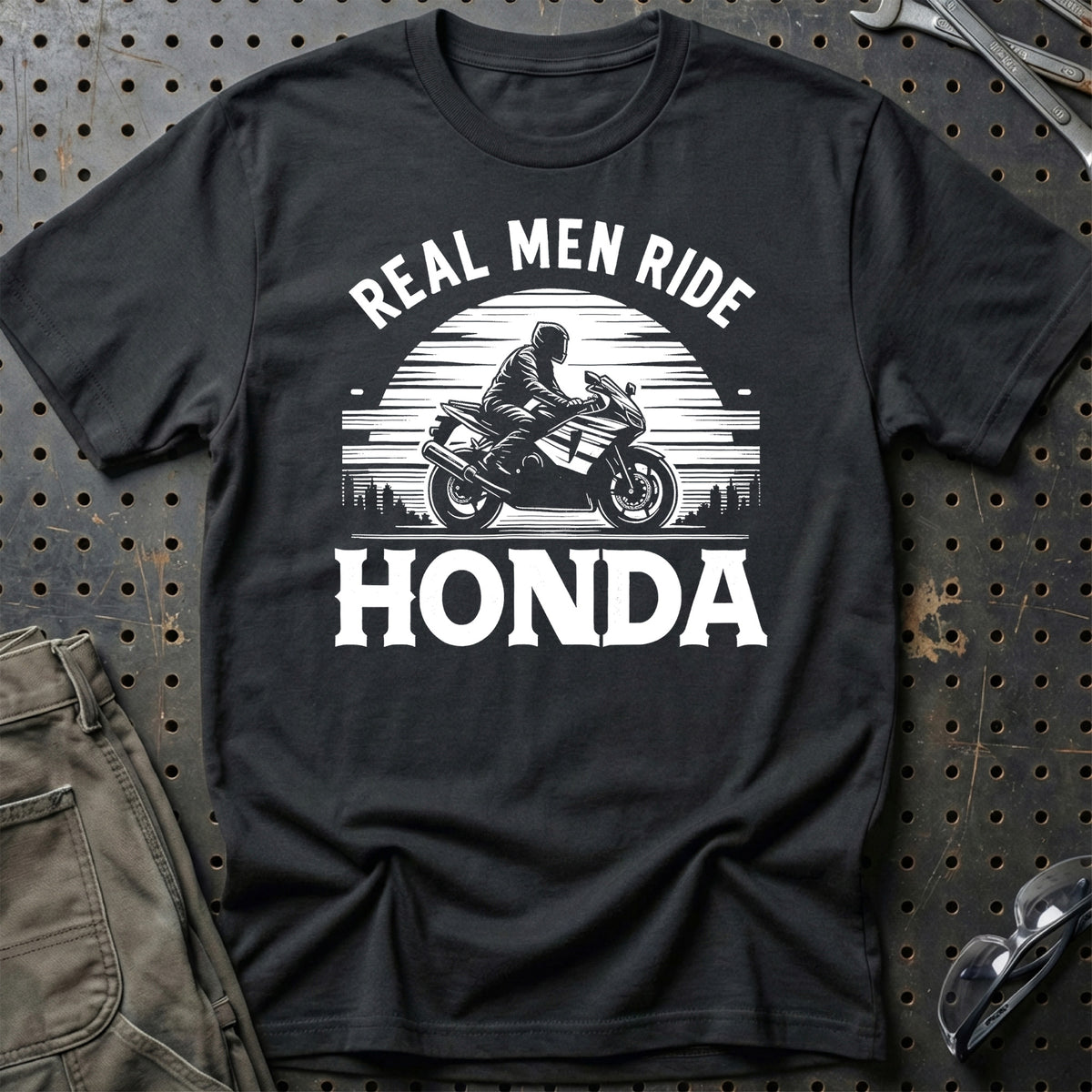 
Honda Real Men Ride Honda Unisex T-Shirt – Sort