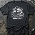 Honda Real Women Ride Honda T-Shirt-Beklædning-Honda-Sort-S-Garage Culture Shop- garage - man cave - merchandise