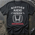Honda Rigtige Mænd Kører T-Shirt-Beklædning-Honda-Sort-S-Garage Culture Shop- garage - man cave - merchandise