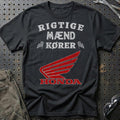 Honda Rigtige Mænd Kører T-Shirt-Beklædning-Honda-Sort-S-Garage Culture Shop- garage - man cave - merchandise