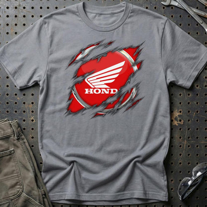 Honda Ripped Unisex T-Shirt , Bomuld-Beklædning-Honda-Grå Sport-S-Garage Culture Shop- garage - man cave - merchandise