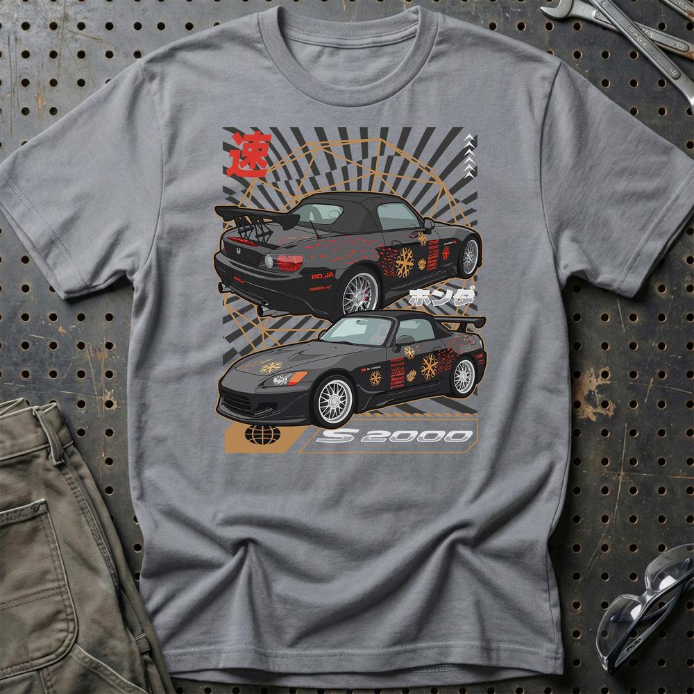 Honda S2000 Fast And Furios Cars - Unisex T-Shirt-Beklædning-Honda-Grå Sport-S-Garage Culture Shop- garage - man cave - merchandise