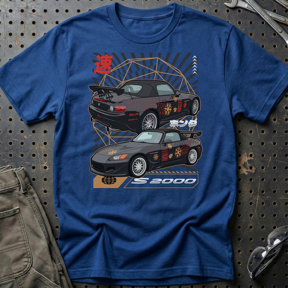 Honda S2000 Fast And Furios Cars - Unisex T-Shirt-Beklædning-Honda-Blå Royal-S-Garage Culture Shop- garage - man cave - merchandise
