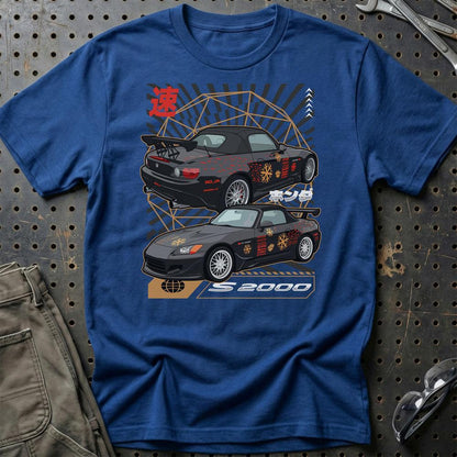 Honda S2000 Fast And Furios Cars - Unisex T-Shirt-Beklædning-Honda-Blå Royal-S-Garage Culture Shop- garage - man cave - merchandise